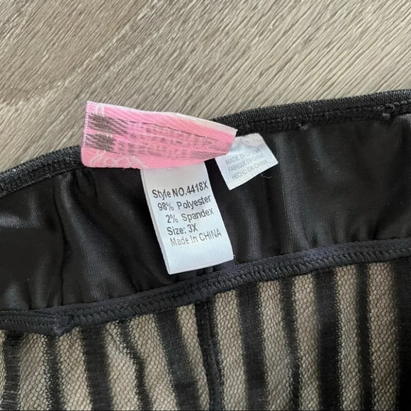 Elegant moments black babydoll lingerie 3X - Picture 3 of 4